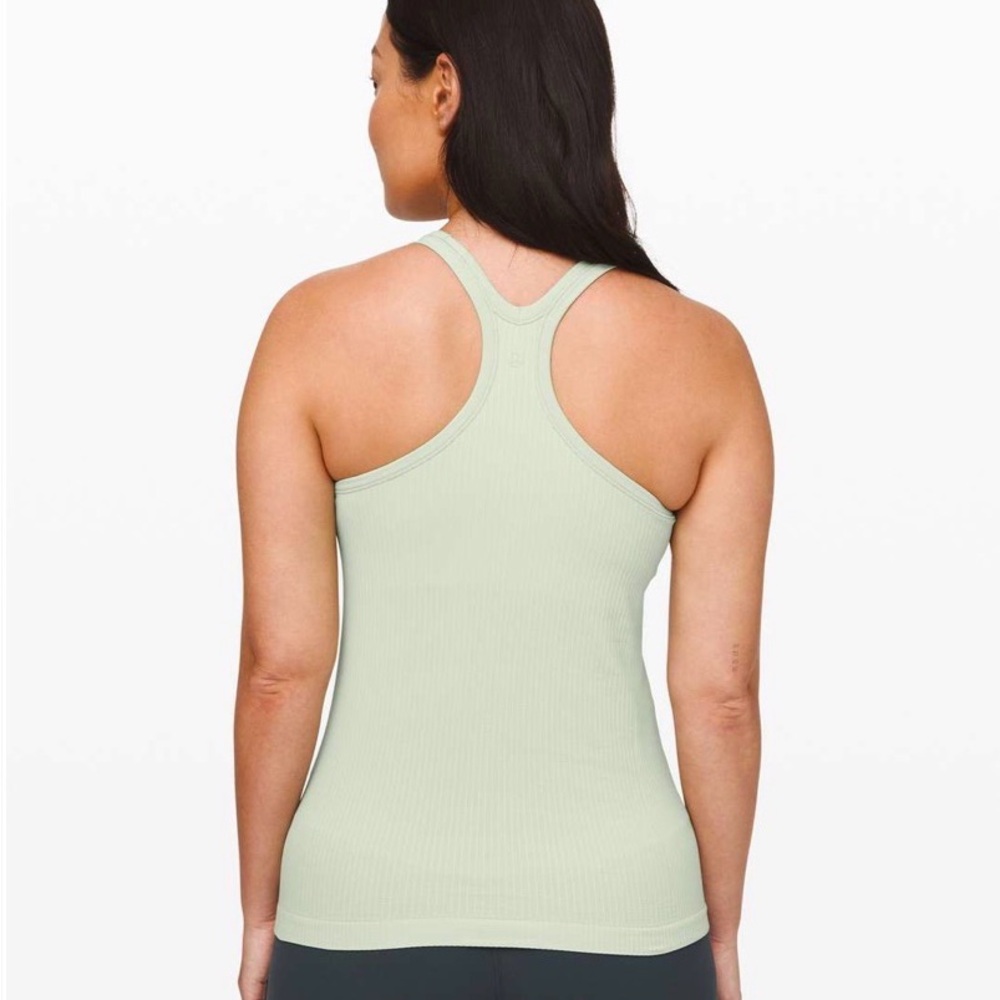 Lululemon Ebb To Street Tank Size 2 Arctic Mint Seamless Racerback - Picture 2 of 5